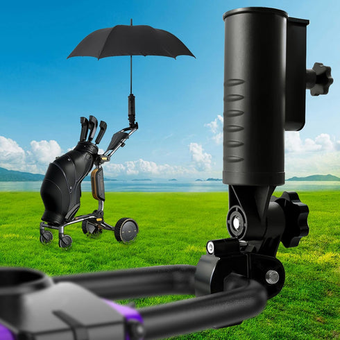 Heavy Duty Golf Push Cart Umbrella Holder, Upgraded Aluminium Alloy Base Ultra