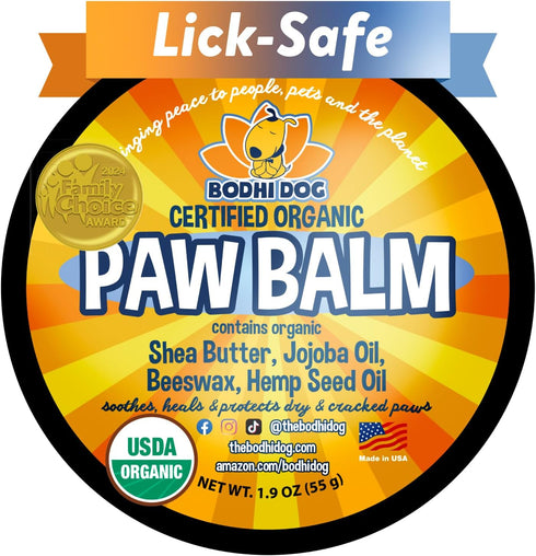 Bodhi Dog Paw Balm, Lick Safe, USDA Organic, Naturally Heals Dry, Cracked Pads, 2oz