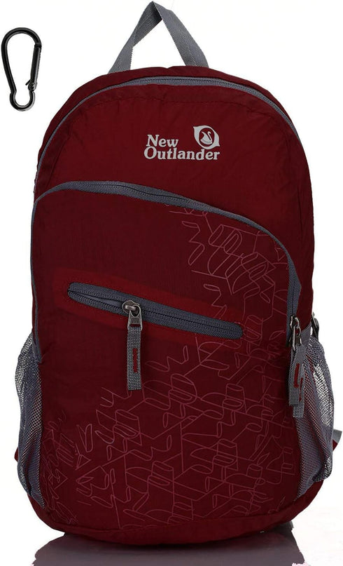 Outlander Packable Lightweight Travel Hiking Backpack, 33L (Dak Red)