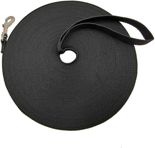 Long Dog Leash for Small Medium Large Dogs, Dog Training Leash for Outside Yard Obedience Recall Training or Camping (100-Feet) Black