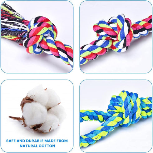 Dog Rope Toys for Large and Medium Aggressive Chewers - 2 Pack Heavy Duty Tug of War Dog Toy