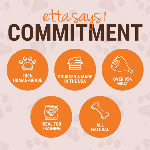 Yumm 24 Count Pack etta says! Sticks Natural Dog Treats - Beef, Chicken, Pork, and Turkey Dog Jerky Treats