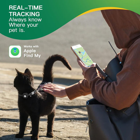 ZFSJTAG Cat Tracker, GPS Tracker, Pet Tracker, Compatible with Apple Find My App(Only iOS), Real-Time Location, No