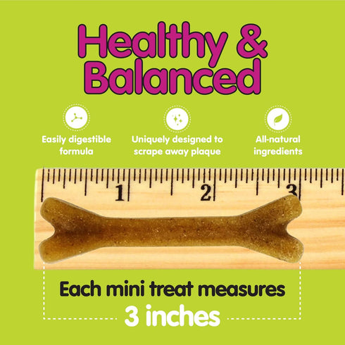 Naturals Belly Bones for Dogs, 100 Yogurt Flavor Mini Dental Treats, 100 Count, Made in USA for Extra Small Dogs