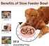 MateeyLife Large Slow Feeder Dog Bowls 2PCS - Anti-Choking Puzzle Non Slip Interactive Dog Feeding Bowls