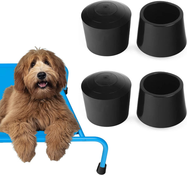 IMPRESA 4 Pack Elevated Dog Bed Feet, 1” Wide to Protect Floors, Raised Dog Bed Stabilizers, Attachable Dog Cot Bed Leg