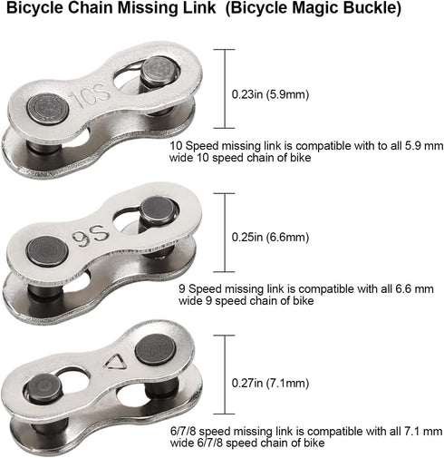 Oumers Bike Link Plier + Chain Breaker Splitter + 6 Pairs Bicycle Missing Link, Professional Bike Chain Repair Tool