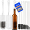 Holikme 10 Pack Bottle Brush Cleaner Set, 15" Long Handle, Flexible Water Bottle Brush, 8 Straw Cleaner Brush, White