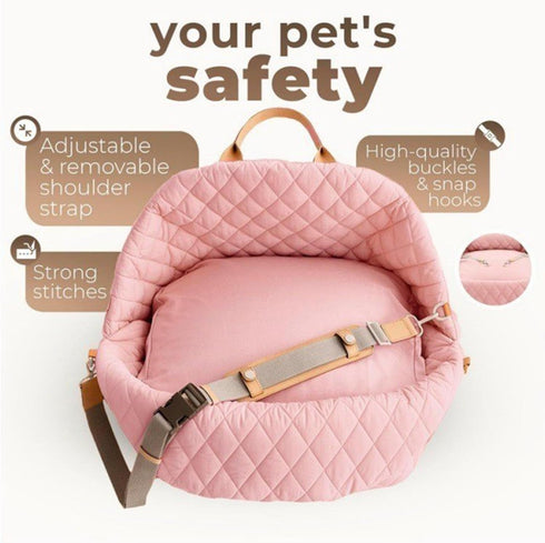 Generic Puppy Carrier Dog Seat - Car Seats for Dogs, Adjustable Strap Waterproof, Pet Travel Seat | Car Accessories