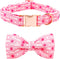 Lionheart Glory Dog Bow Collar, Valentine's Day Pink Collar with Bowtie for X-Large Dogs