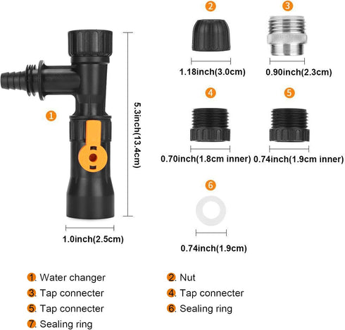 Water Changer Faucet Adapter - Practical Aquarium Water Changer for Easy Use