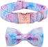 Elegant Little Tail Dog Collar with Bow, Soft & Comfy Bowtie Adjustable Pet Gift Collars for Small to Large Dogs