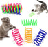 WHXYTHREE 12 PCS Colorful Interactive Cat Spring Toys, BPA-Free Durable Spiral Springs for