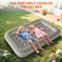 60") Inflatable Toddler Travel Bed: Portable Blow Up Travel Toddler Bed with Safety Sides - Toddler Air Mattress