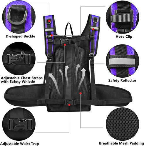 Insulated Hydration Pack Backpack with 3L BPA Free Leak-Proof Water Bladder, Keeps Liquids Cool for Hiking, Running