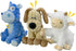 MeetYooo 3Pack Squeaky Stuffed Dog Toys- Indoor&Outdoor Playing Toys for Large to Small,