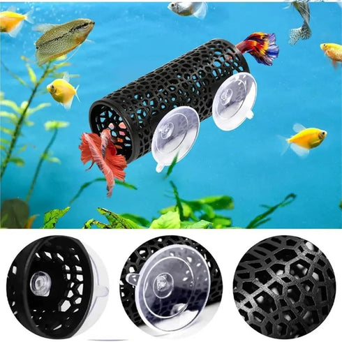 Bingche 8pcs Hammock Betta Fish Tunnel Hollow Hideout Cave Resting Tube Tank Aquarium Decor for Small Shrimp