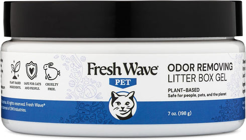 Fresh Wave Odor Removing Litter Box Gel, 7 oz, Natural Plant-Based Odor Eliminator, Pet Odor Absorbers for Home