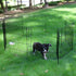 PEEKABOO Dog Pen Pet Playpen, Indoor Foldable Metal Wire Exercise Puppy Play Yard, Outdoor 8 Panels 24 Inch (Black)