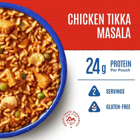 Mountain House Chicken Tikka Masala | Freeze Dried Camping Food | 2 Servings | Gluten-Free