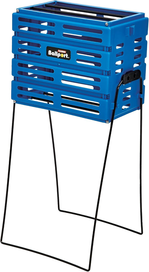 Tourna Ballport Tennis Ball Hopper Holds 80 Balls Durable and Lightweight Blue