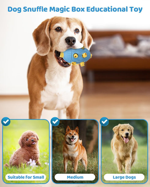 Interactive Dog Toy with Natural Rubber Soccer Design, Dental Care, Pet Energy Relief Brain Teaser Toy, Activity