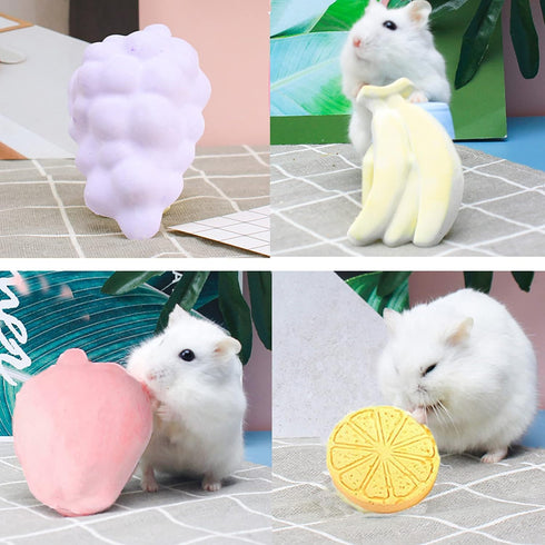 Tfwadmx Lava Block Chew Toys Teeth Grinding Pet Lava Block Calcium Stone for Chinchilla Hamster Mouse Squirrels and