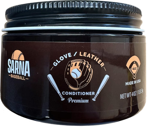 Glove Leather Conditioner Cream - 4.0 oz, Use on Baseball & Softball Gloves, Other Leather Sports Equipment, Made in USA