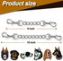 Dog Collar Backup Strap, Harness to Collar Safety Clip, Metal Stainless Steel Chain Leash Safety Attachment (8 Inches)