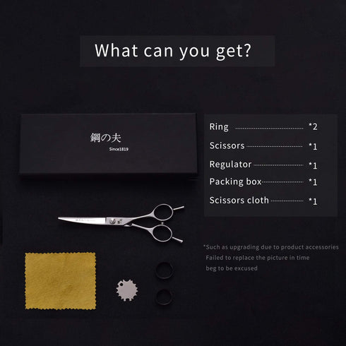 6" Hair Cutting Scissors, Professional Curved Grooming Scissors for Small Dogs, Cats & Hairstyle Barber Haircut Shears