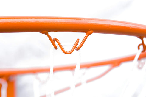 Rakon Basketball Solid Rim - Indoor Outdoor Hanging Basketball Goal with All Weather Net, 18''