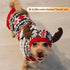 KYEESE Dog Christmas Sweater Hoodie with Leash Hole, Reindeer Snowflake Red Knitwear for Small Dogs, M