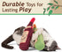 KittiLush 2-Pack Organic Silvervine Catnip Substitute Toys - 100% All-Natural Refillable Wine Bottle Kicker