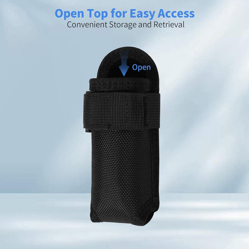 KENOBEE Flashlight Pouch Duty Belt Holster, Open Top Nylon MOLLE Torch Carrier for Tactical Light