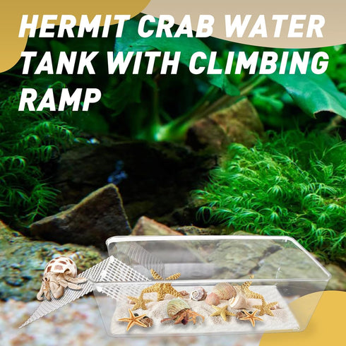 Iffitya 2 Packs Large Hermit Crab Water Tank - Ideal Hermit Crab Pool and Tank Combination - Hermit Crab Water Tank