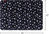 Dog Crate Mat (30" X 19") 2 Pack, Soft Bed Mat with Cute Prints, Anti-Slip Bottom, Machine Washable, Black