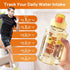 HFZDREDFLOW 33.8OZ) Sports Water Bottle Leak-Proof Design Large Capacity Food-Grade Material Volume Markings Includes