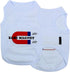 Parisian Pet Dog Tshirt - Blue “Babe Magnet” Embroidered Tank Top, Lightweight Cotton Tee for Small Dogs