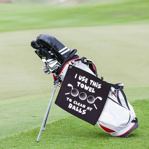 Golf Towel with Clip, Printed Golf Towels for Bags, Funny Golf Gift for Men Women, Birthday Gifts for Golf Fans (3)