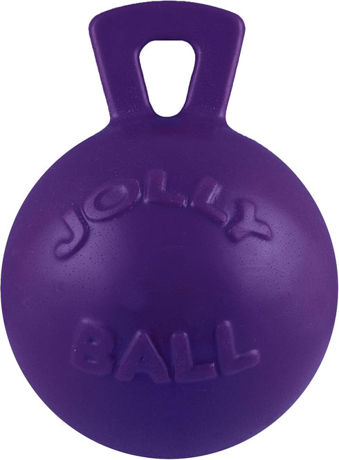 Jolly Pets Tug-n-Toss Heavy Duty Dog Toy Ball with Handle, 10 Inches/X-Large,