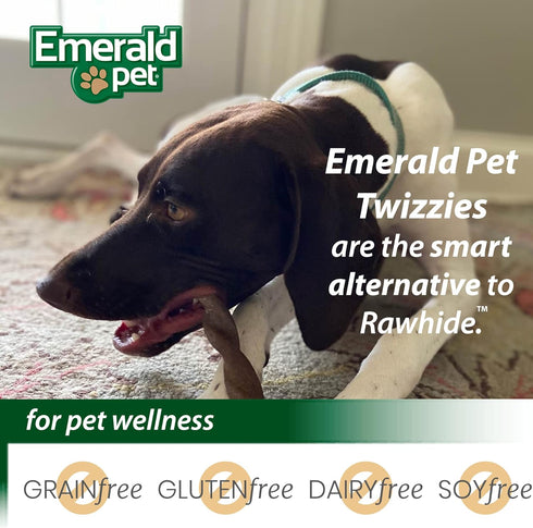Emerald Pet Dog Chews, Rawhide Free All-Natural Chew Sticks, 100% Digestible, Grain-Free, Pink