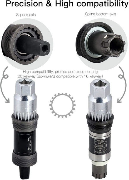 Keenso Bottom Bracket Tool, Bike Hole Spline Maintenance Installation Removal Tool