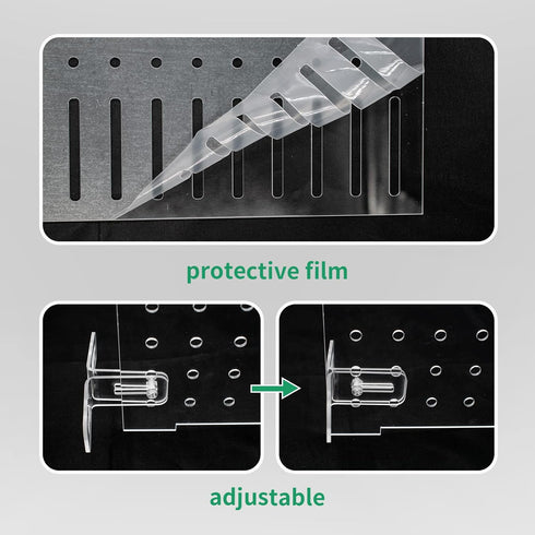 Aquarium Fish Tank Divider, Clear Acrylic Isolation Grid Board with Suction Cups for Fish Partition and Decoration