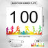 6 7.5 Inch XunYee Running Bib Competitor Numbers with Safety Pins for Marathon Sports Competition Event Race Bibs Tear