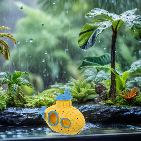 Cabilock Aquarium Ornament Submarine Fish Tank Decoration with Hidden Cave Shrimp Shelter and Fish Hideout for Breeding