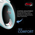 FLEXI New Comfort Retractable Dog Leash (Tape), 16 Ft, Small, Blue/Pastel, for Dogs Up to 33 Lbs