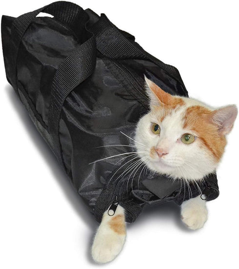 Cat Grooming Bag - Restraint Cats Nail Clipping Cleaning Grooming Bag for Cutting Nails, Bathing, Nail Trim Cleaning