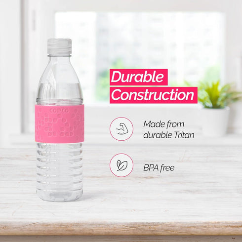 16.9 oz Set 2 Copco Hydra Water Bottle, of Leak Proof, BPA Free Tritan, Dishwasher Safe, Twist-Open Body, Non-Slip