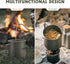 Lixada Titanium Pot, Lightweight Camping Pot, Titanium Cup, Backpacking Pot with Portable Handles