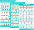Vive Workout Posters (3 Pack) - Bodyweight, Yoga, Stretching Exercise Guide for Home Fitness, Laminated Illustrations